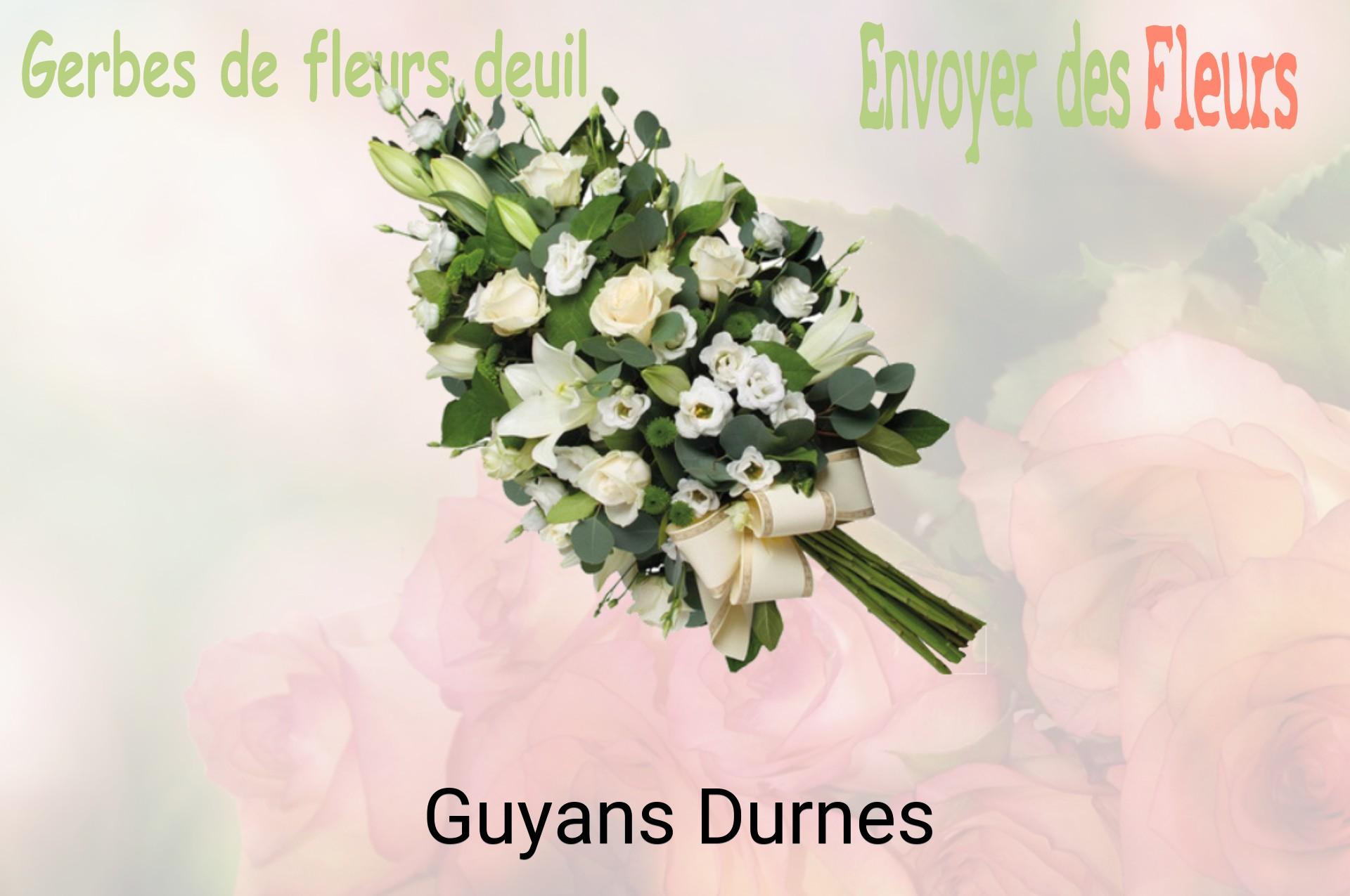 Gerbe de fleurs de deuil livrée à Guyans-Durnes